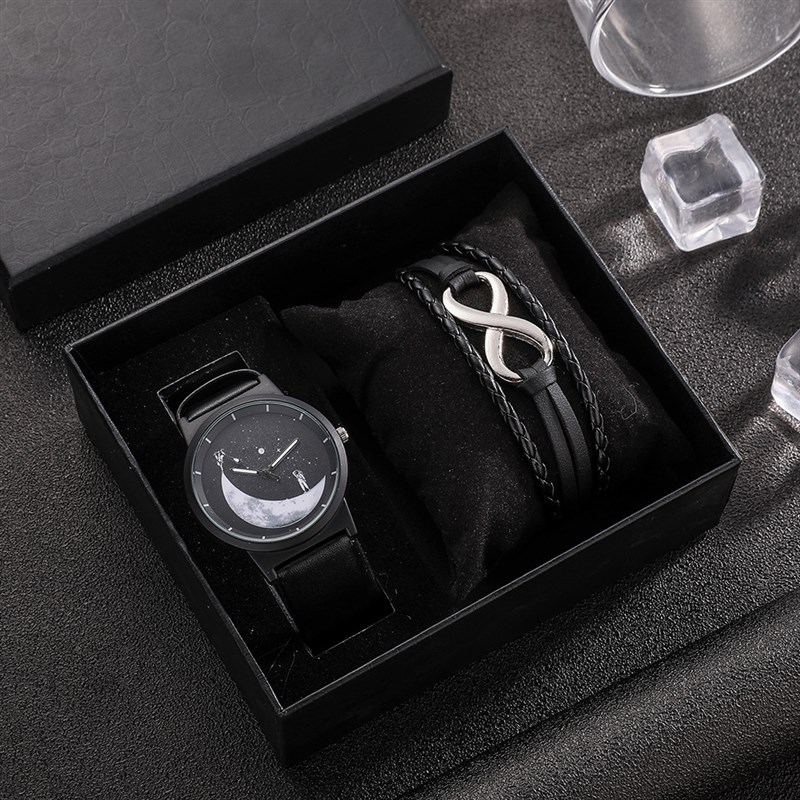 Simple black 2-piece jewelry box packaging jewelry gift box