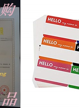Cualfec 210 Pcs Hello My Name is Stickers Colorful Name Badg