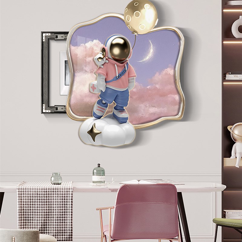 潮玩宇航员电表箱装饰画2022新款配电箱遮挡挂画电源总开关壁画