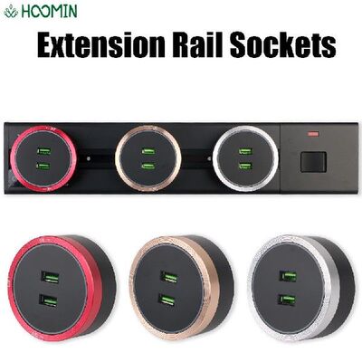 Electric Plug Adapter Extension Rail Sockets USB Standard