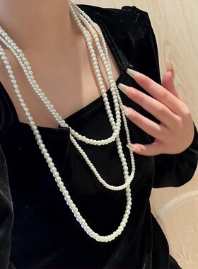 retro baroque fashion nelace high-quality sweater chain