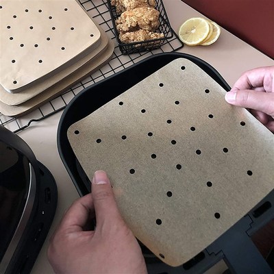 100pcs Air Fryer Liners Anti-stick Pad Bamboo Steamer