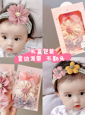 3 Pcs/Set Floral Bows Baby Headband Dot Bowknot Haarband