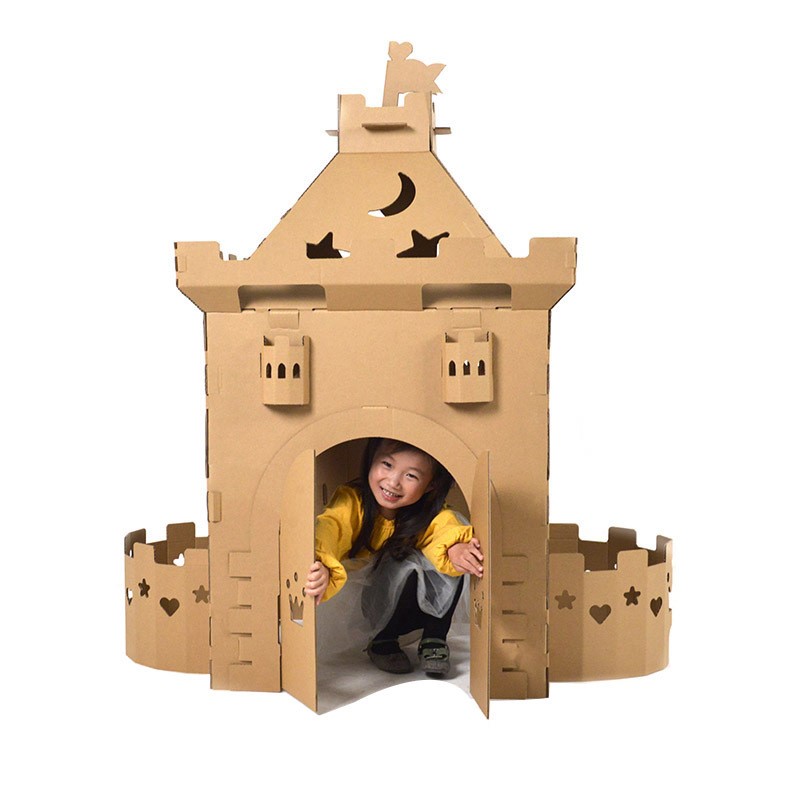 新品富安莎烽c火臺模型游戲屋幼兒園手工太空艙立體硬紙箱涂鴉硬