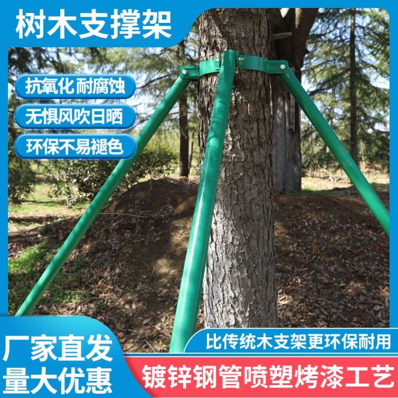 新品树木支撑架钢管树木固定器铁抱箍支伸缩杆果树支撑架大树支撑