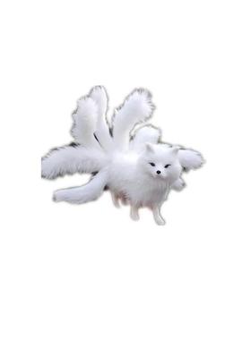 九尾狐摆件红狐白狐小狐狸真身红衣白衣树脂彩绘家居装饰工艺摆饰