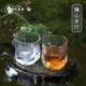 手工甩制锤纹磨砂琉璃品茶杯道家用杯威士忌杯洋酒杯玻璃小茶杯