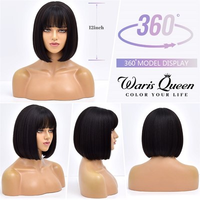 Wig With Bangs Synthetic Wigs For Women Party Natural Hair