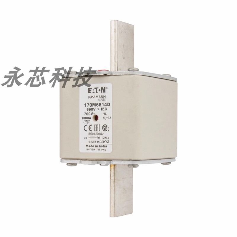 170M6814/170M6814D 低压陶瓷熔断体保险丝底座熔断丝直流熔断器