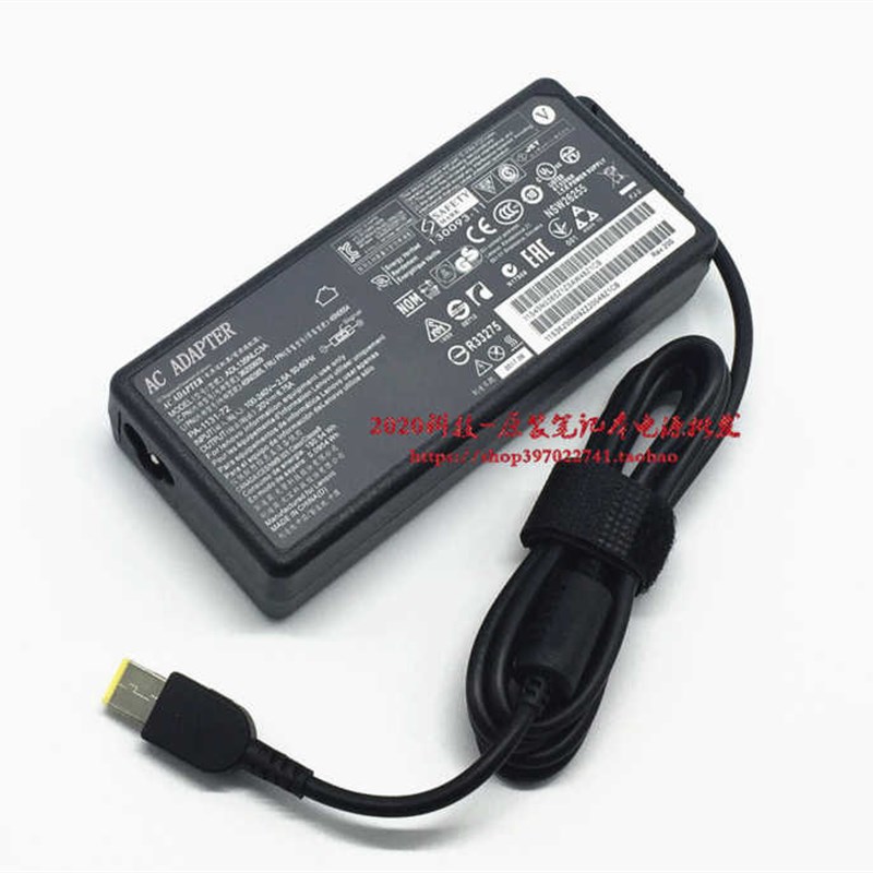 拯救者Y7000 E520电源配接器Y50-70笔记型电脑充电线20V6.75A方口