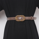 Leathe Belt Diamond Cowhide Real Waist Women Cow for Genuine