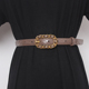 Leathe Belt Diamond Cowhide Real Waist Women Cow for Genuine
