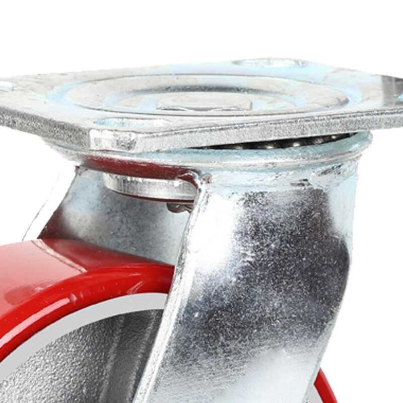 海斯迪克gnzl18重型PU脚轮聚氨酯轮子防缠绕韩式铁芯手推车轮轱