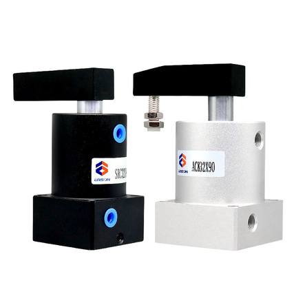 。气动小型90度ACK旋转转角下压夹紧气缸SRC25/2/40/50/6X90-R/L