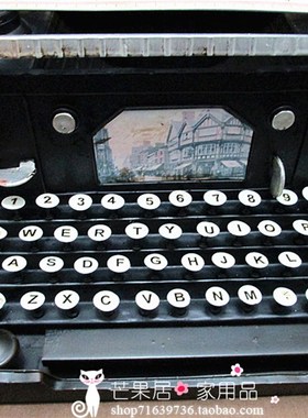 复古 打字机模型咖啡馆酒吧装饰摆设 摄影道具 复古摆件 打字机