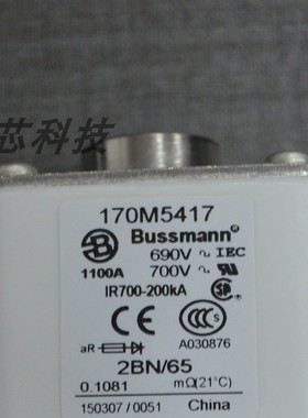 170M5417 巴斯曼低压直流熔断器陶瓷保险丝熔断器熔芯快速熔断体