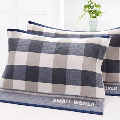 深色脱落简约枕巾小号40x60北欧耐脏婚庆加宽可爱卡通毛巾式高