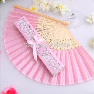 Gift Silk Cut Laser Elegant Fan hand Fold Luxurious 1pcs