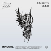 INKCOOL 持杖天使纹身贴张扬原创防水持久草本纹身贴花臂IK085