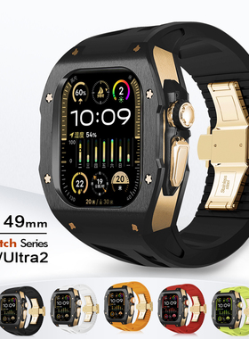 适用AppleWatchUltra3表带AppleWatch钛合金Ultra2代表壳iWatch碳纤维保护壳iPhoneWatch金属iWatchUltra改装