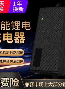 新款愉途通用锂电池电动脚踏车充电器24V36V48V10AH42V2A54.6V3A