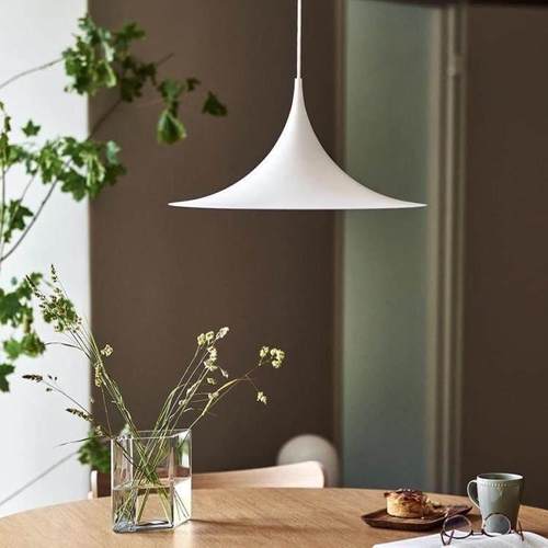 北欧饭厅喇叭吊灯丹麦设计师semi法式现代极简中古吧台岛台飞碟灯