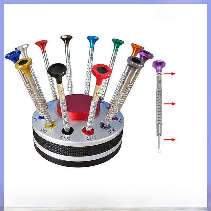 腕表维修工具腕表螺丝刀一字防滑弧形无迹滚珠轴承S2钢香港源手表