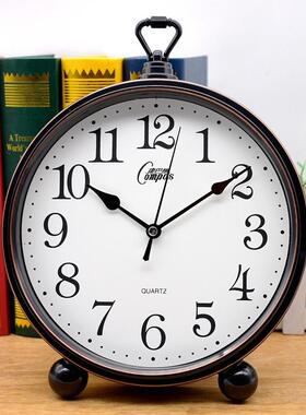 康巴丝大字座钟客厅卧室摆放家用座钟台式带闹钟创意北欧时尚风格