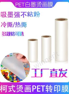 白墨热转印Pet膜胶印Dtf打印机印刷摇印机专用冷热撕二次撕热转印