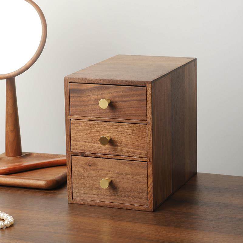 黑胡桃抽屉式小盒子桌面茶几覆古收纳盒玄关钥匙储物盒实木制摆件,收纳整理,桌面收纳盒,淘宝优惠券,粉丝福利购,淘宝优惠卷