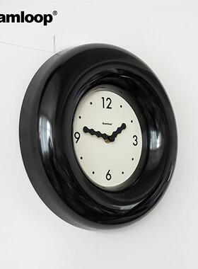 啵乔botro钟表挂钟客厅2025新款简约复古中古时钟挂墙中古静音