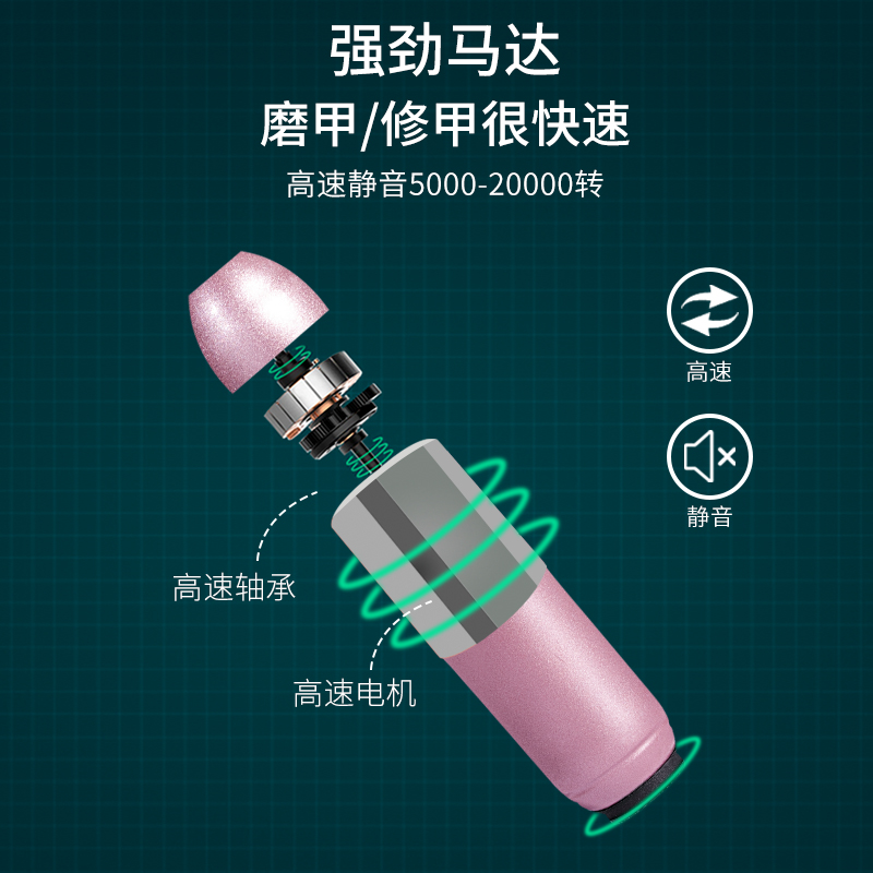 卸甲打磨机美甲店专用头磨甲器卸指甲小型笔磨头修利笔式电动机器