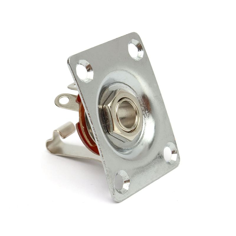 Square Style Jack Plate Guitar Bass Jack 1/4 Output Input ja