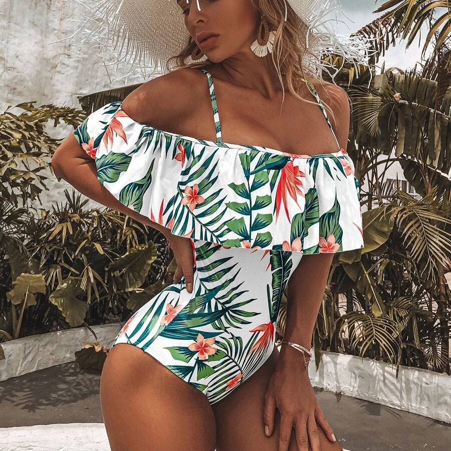 Woman Plus size Swimsuit 2023 One Piece Floral Bathing Suit