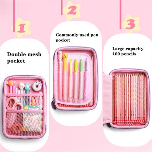 好货Unicorn Pencil Cases Case Astuccio School Supplies Cute