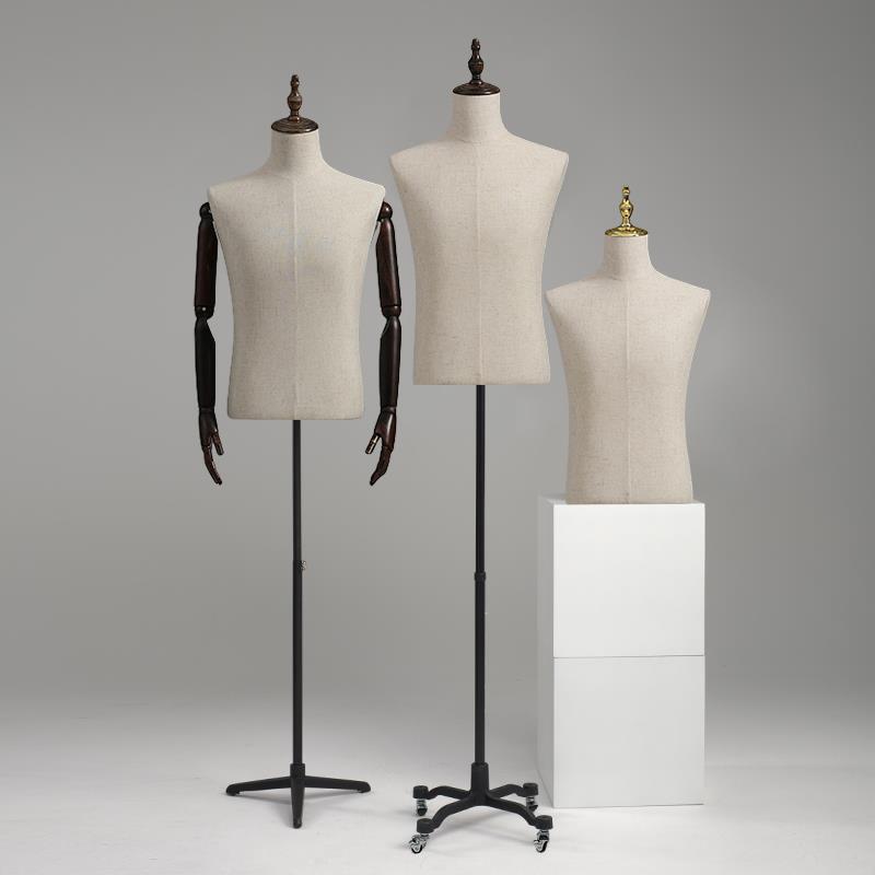 服装店男版全身模特展示架半身西服休闲包布假人偶橱窗陈列道具