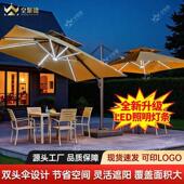 新款 户外遮阳伞双头罗马伞大号户外伞庭院伞花园太阳伞岗亭伞保安