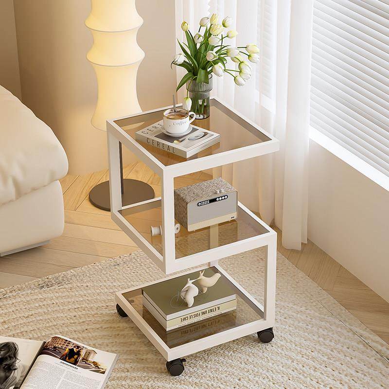 沙发边几可移动小茶几推车简约现代轻奢不锈钢玻璃床头边柜小桌子,住宅家具,移动边几/推车,淘宝优惠券,粉丝福利购,淘宝优惠卷