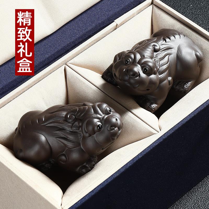 纯手工紫砂茶宠摆件精品可养貔貅茶虫茶桌茶台茶具小饰品高档茶道