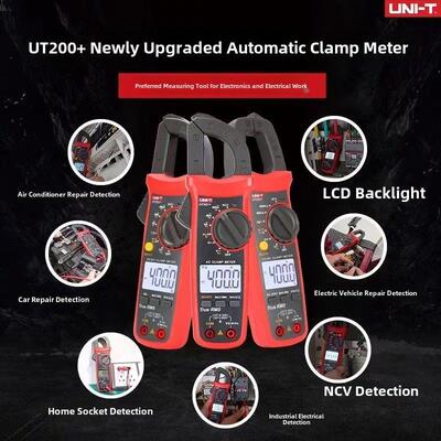 Unilide钳形仪表Ut202A/201/203/204+/210E数字高精度交流和直流
