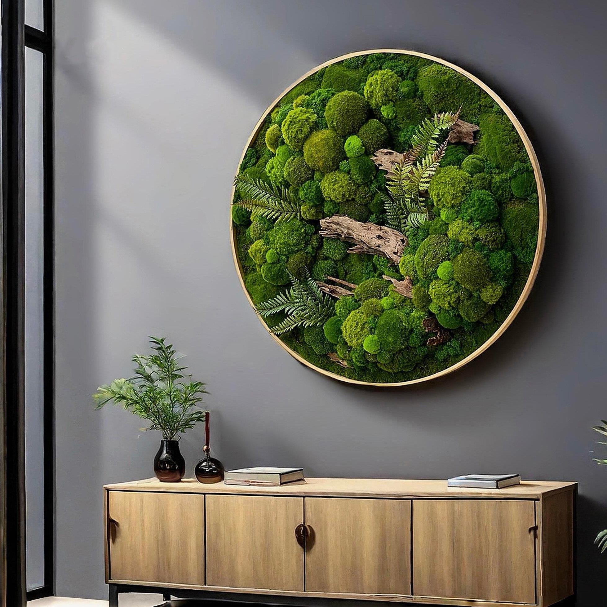 彷真永生苔藓植物挂画室内墙面壁挂挂件装饰软装休闲区客厅样品屋