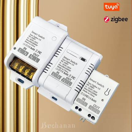 Tuya涂鸦智能ZigBee大功率模块WiFi点动干接点开关远程语音定时