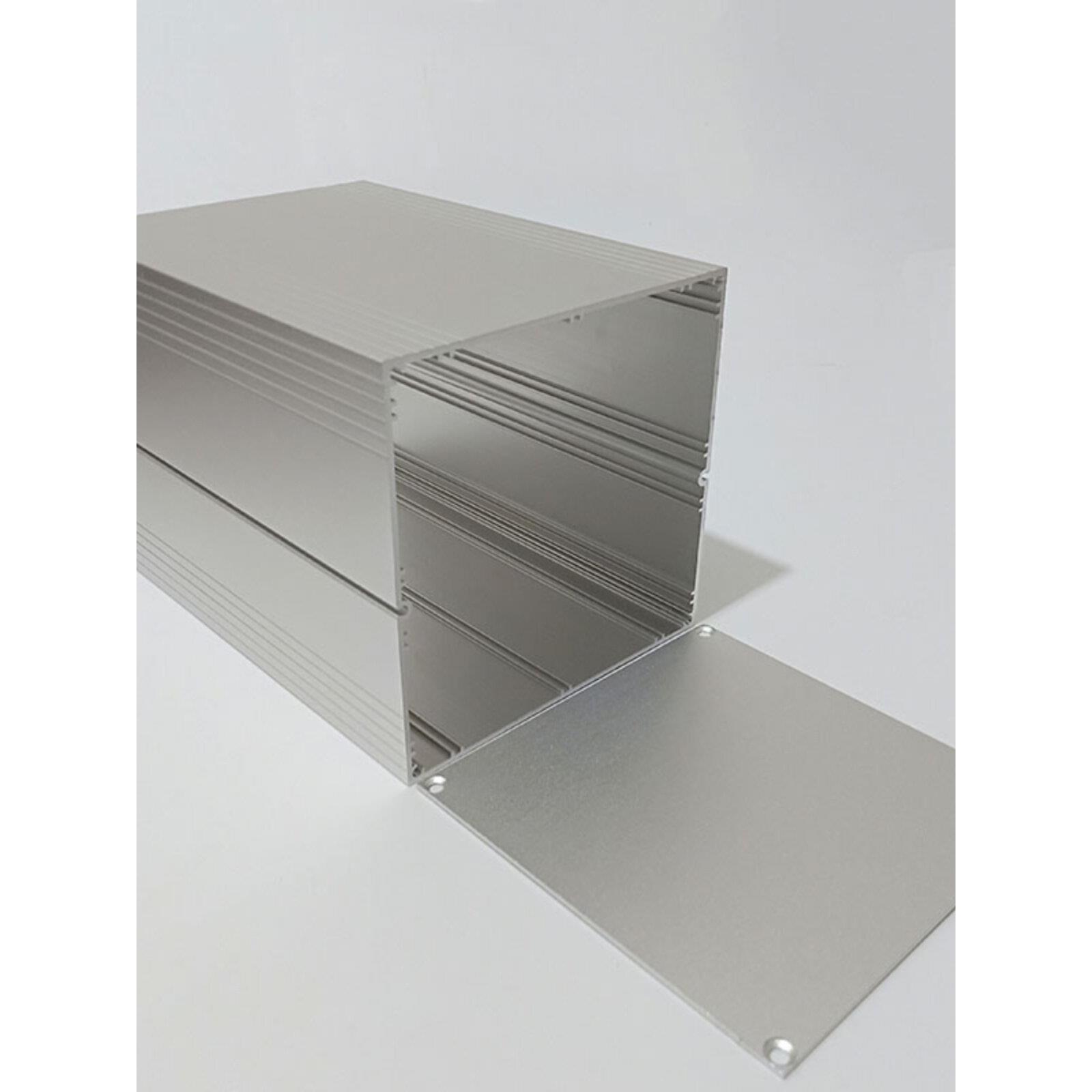 铝合金外壳仪表机箱壳体锂电池盒方形铝壳铝盒功放机壳136x136