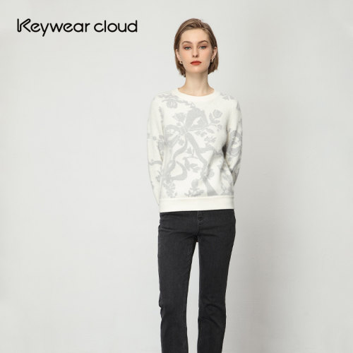 Keywearcloud秋冬白色暗