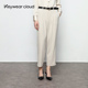 Keywearcloud奇威女装 通勤百搭休闲 纯色直筒长裤