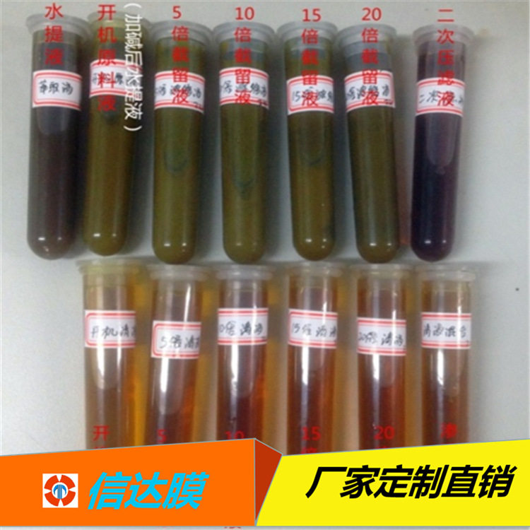 甜叶菊水提液陶瓷纳滤膜 脱色效果好 纯化程度高