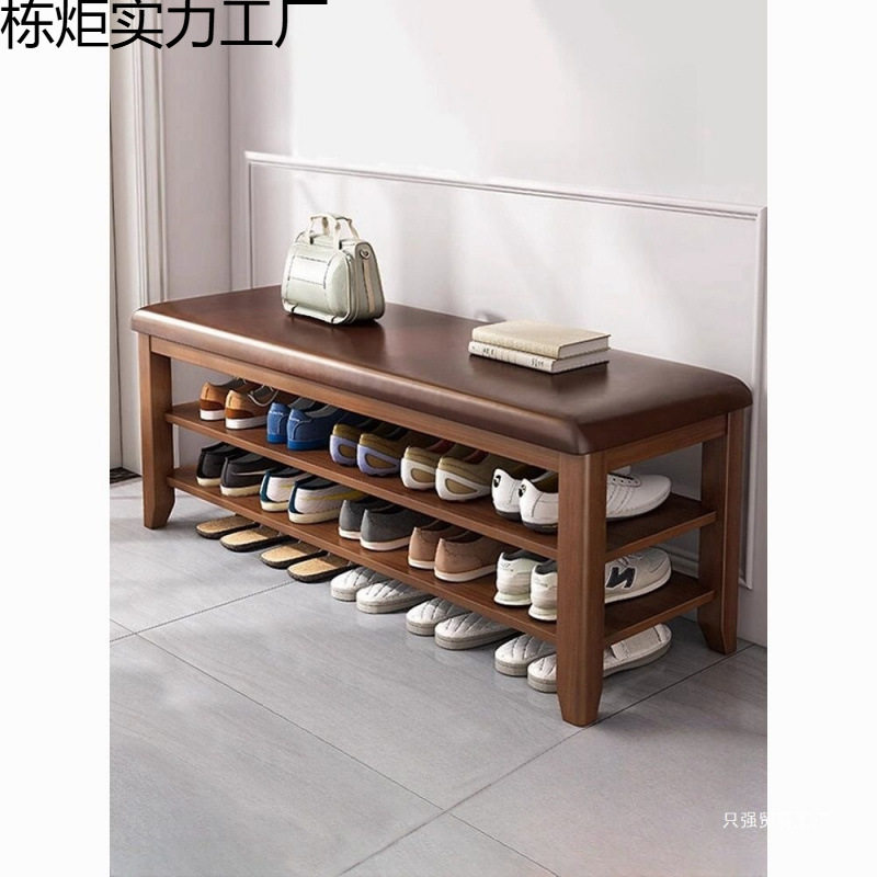 25耐用全换鞋凳门口实木换鞋凳直发坐入户鞋柜可工厂硬面软面美式