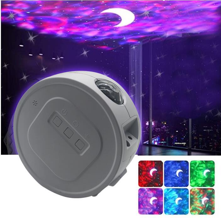 新款LED星空投影灯星云海洋波纹投影仪(带声控款)