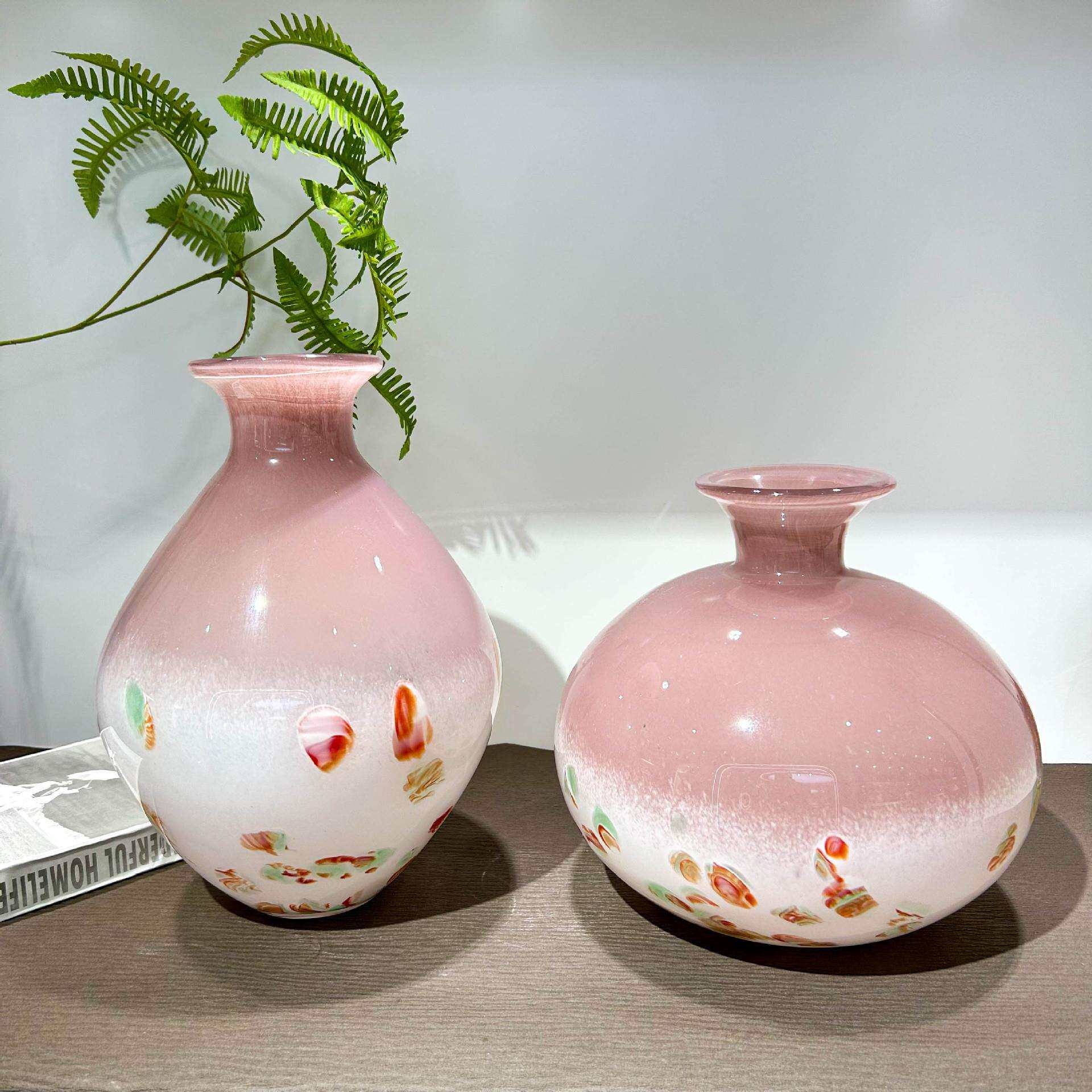 轻奢彩色高级感玉质琉璃花瓶家居软装酒店民宿水培插花摆件装饰