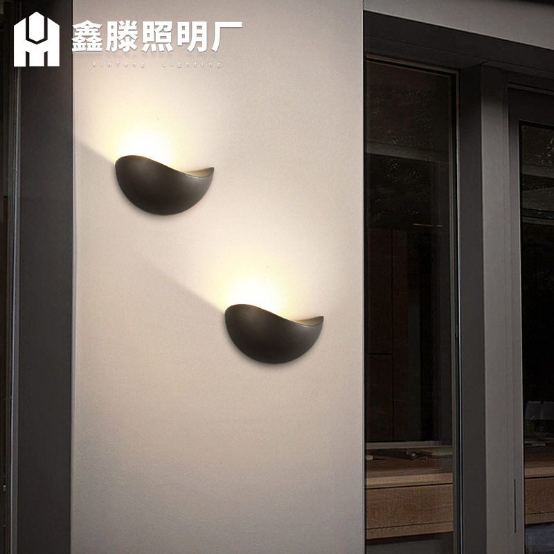 北欧防水户外壁灯现代简约led过道楼梯室外简约创意墙壁庭院壁灯